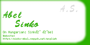 abel sinko business card